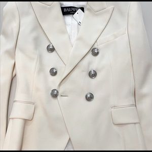 authentic Balmain blazer with silver buttons.